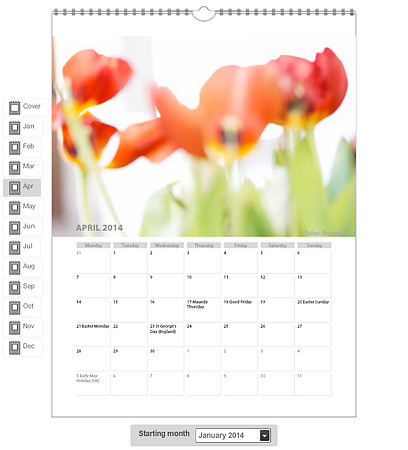 2014 Calendar - 04 April