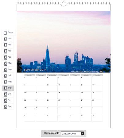 2014 Calendar - 09 September