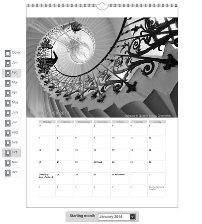 2014 Calendar - 10 October